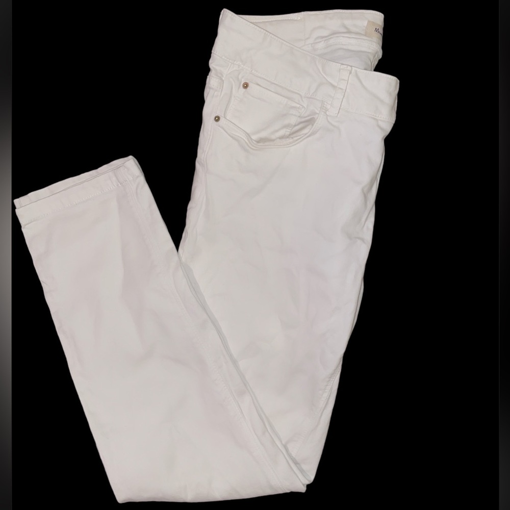 Massimo Dutti Straight Mom Jeans in Ice White Size US 10 (EUR 42) / Inseam 29"
